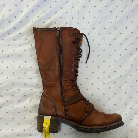 PIKOLINOS Chestnut Leather Combat Boots with patina - Picture 3 of 8